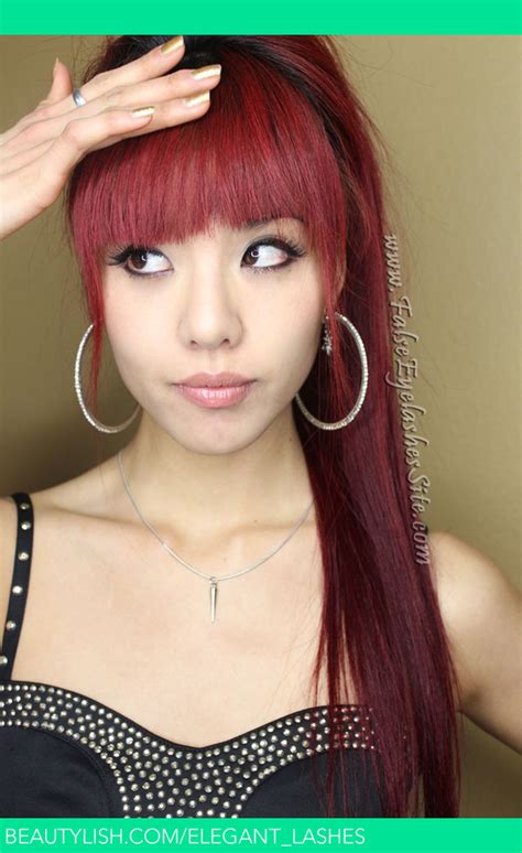 Long Red Hair With Bangs Bonnie L S Elegant Lashes