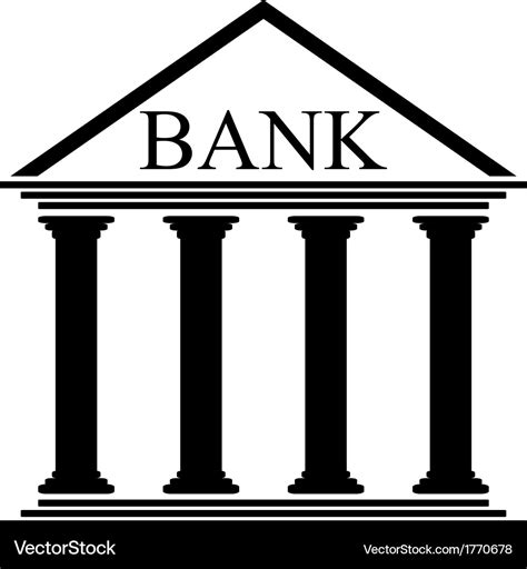 bank icon royalty  vector image vectorstock