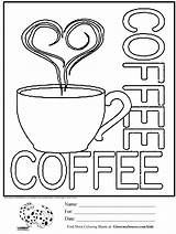 Coloring Pages Coffee Cup Cups Starbucks Kids Para Ginormasource Colouring Colorear Sheets Dibujos Print Anuncios Sheet Adult Book Printable Color sketch template