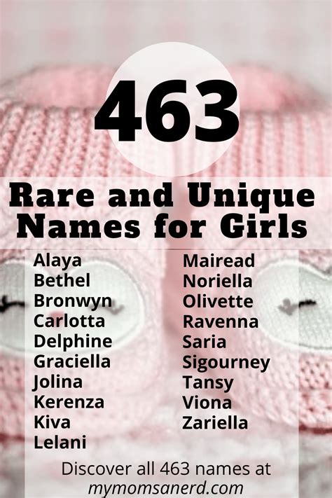 unique girl names  meanings    rare names   baby  moms  nerd
