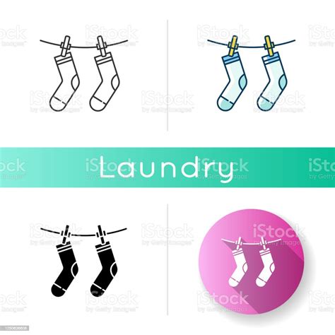 outside drying icon laundry clothesline outdoors clothes drying socks