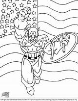 Captain Coloring America Man Pages Sheets Template sketch template
