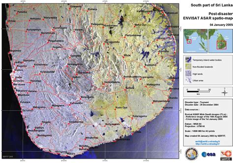 space  images   post disaster satellite map  sri lanka