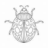 Colorir Coccinelle Ladybug Joaninha Coloration Anagiovanna sketch template