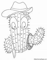 Cowboy Cactus Coloring Pages sketch template