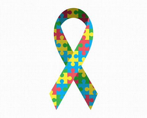 autism awareness ribbon svg puzzle pieces clipart multi etsy