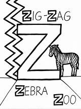 Coloring Zig Zag Pages Zigzag Preschool Activities Getdrawings Letter Alphabet Getcolorings Template sketch template