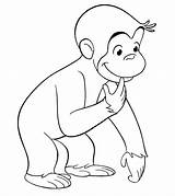 Coloring Pages Cartoon Curious George Momjunction sketch template