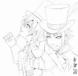 Butler Coloring Pages Anime Getdrawings Manga Getcolorings Popular sketch template