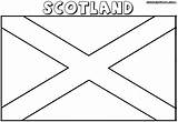 Flag Coloring Pages Scotland England Colouring Kids Printable British Sheets Template Google sketch template