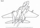 Jet Plane Draw Step Drawing Fighter Outline Airplanes Drawings Cartoon Sketch Drawingtutorials101 Tutorials Kids Coloring Pages Tutorial sketch template