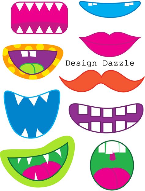 images  printable mouth template printable monster mouths