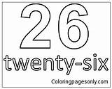 Twenty Number Coloring Six Color Online Pages Numbers sketch template