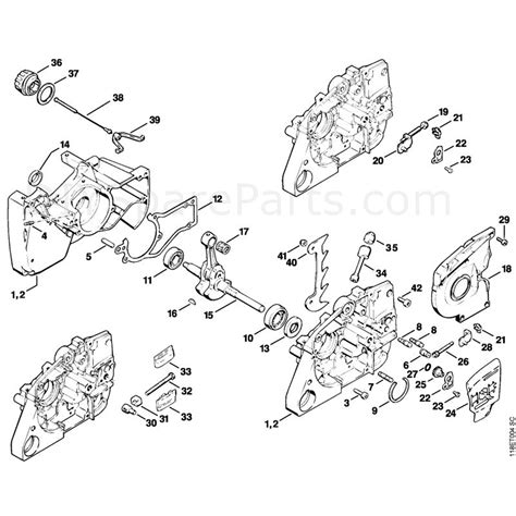 stihl  chainsaw wb parts diagram crankcase