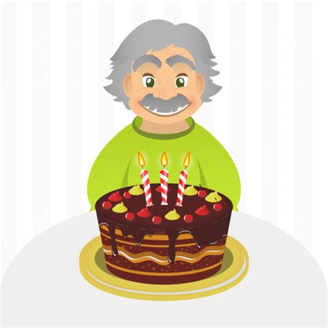 Best Senior Birthday Cake Illustrations Royalty Free Vector Graphics