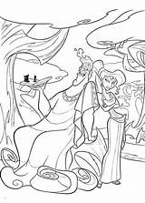 Coloring Meg Hercules Pages Disney Hades Getcolorings Enchanting Da sketch template