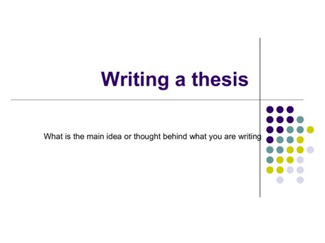 writing  thesis