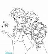 Coloring Frozen Fever sketch template