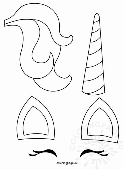 unicorn horn coloring page youngandtaecom decoracion de unicornio