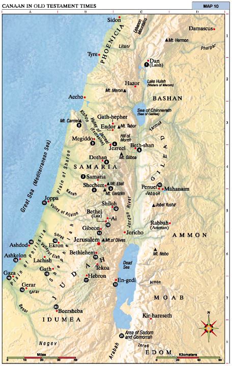 Canaan In Old Testament Times Map Jesus Reigns