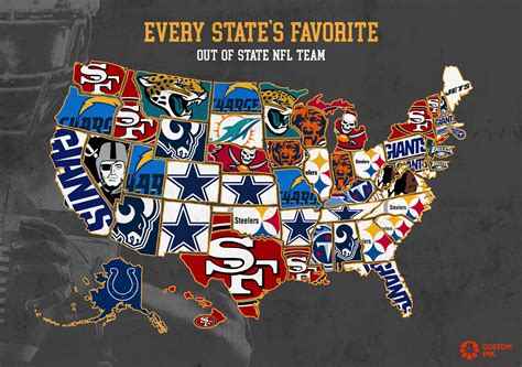 infographic  states favorite   state nfl team thescorecom