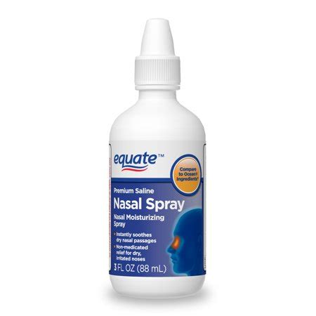 equate premium saline nasal moisturizing spray  fl oz walmartcom