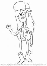 Gravity Falls Wendy Draw Pines Drawing Tutorials Step sketch template