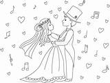 Bruidegom Huwelijksdag Dansen sketch template