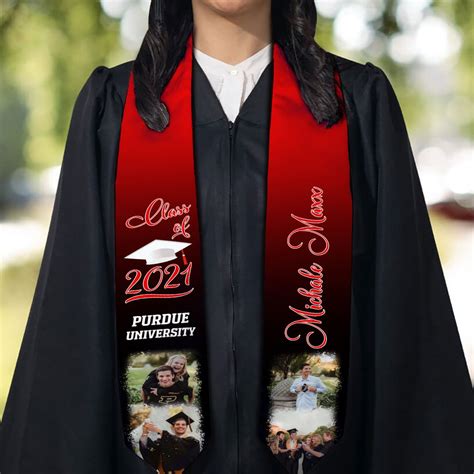 personalized senior class   graduation stole custom photo