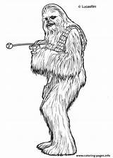 Chewbacca Coloring Wars Star Pages Printable sketch template