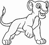 Nala Simba Scar sketch template