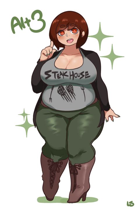 gluttony character inspo fat character female character design cute