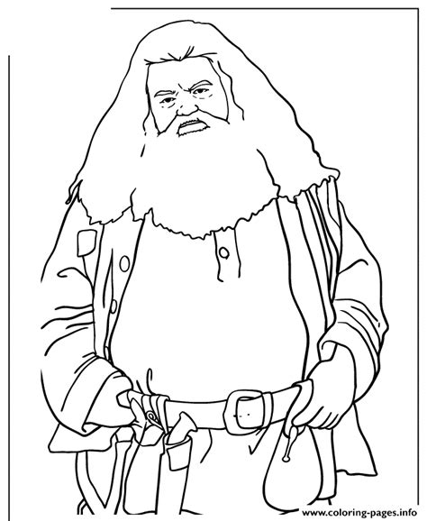 giant rubeus hagrid  harry potter  coloring pages printable