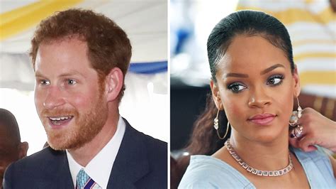 prince harry meets rihanna during royal tour of the caribbean