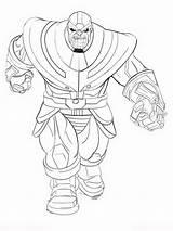 Thanos Pages Coloring Printable Avengers sketch template