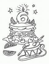 Birthday Coloring Pages Printable Happy Elmo 6th Kids Color Holiday Wuppsy Print Simple Cake Printables Getcolorings Anniversary Book Getdrawings Sesame sketch template