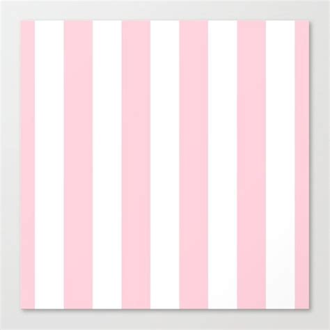 Light Soft Pastel Pink Beach Hut Stripes Canvas Print By Honor And Obey