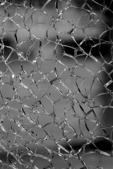 Broken Glass Black And White Texture Stock Image Image Of White