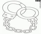 Coloring Pages Police Handcuffs Detective Printable Criminal Colouring sketch template