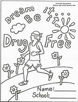 Drug Say Smoking Adults Ribbon Coloringhome sketch template