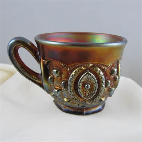 Antique Northwood Memphis Horehound Carnival Glass Punch Cup