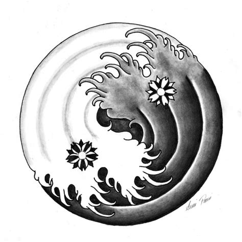 Japanese Yin Yang Tattoo Design