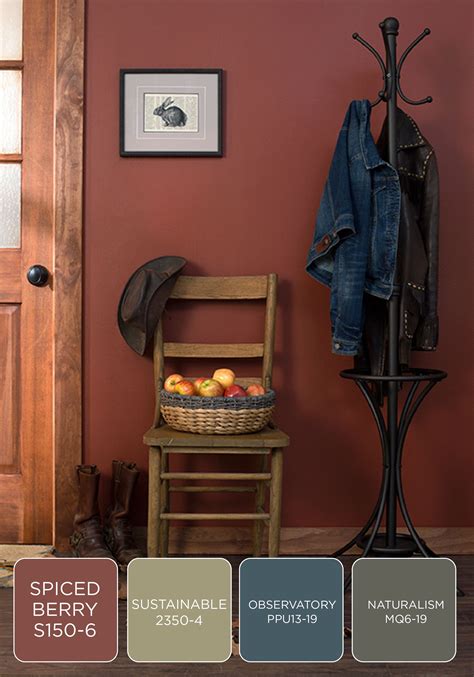 rustic red paint color design