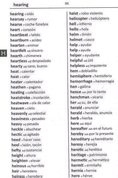 english spanish and spanish english word to word dictionary exam