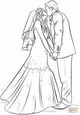 Bride Coloring Groom Pages Wedding Draw Drawing Printable Step Kids Colouring Tutorials Color Barbie Adult Supercoloring Sheets Adults Books Colours sketch template