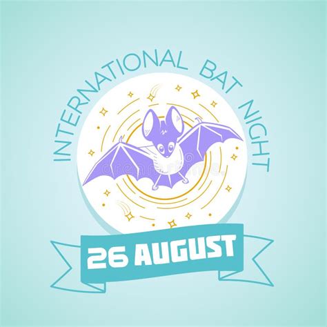 august international bat night stock illustration illustration