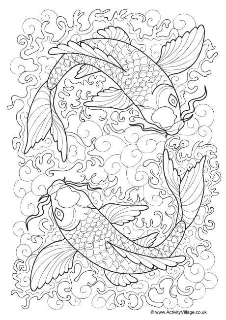 printable koi fish coloring pages kristenqonoble