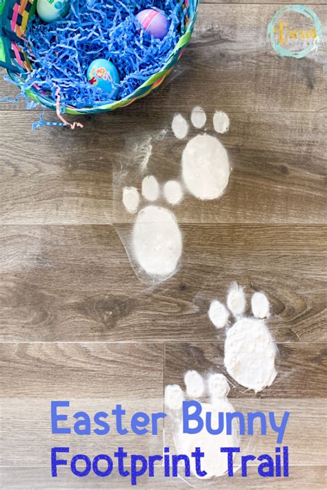 easter bunny footprint printable  indoor  outdoor  easter