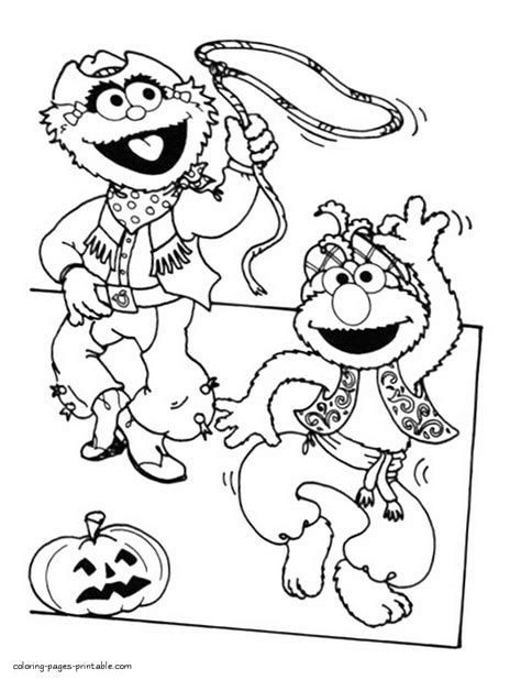 sesame street halloween coloring pages coloring pages printablecom