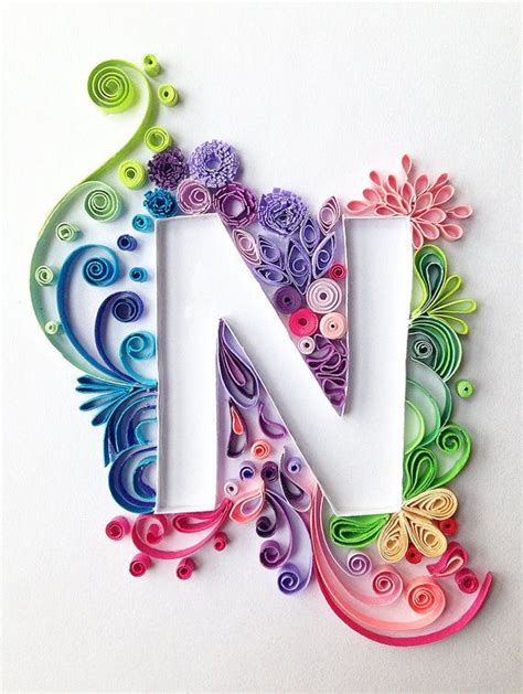 quilled lettering words numerals images  pinterest